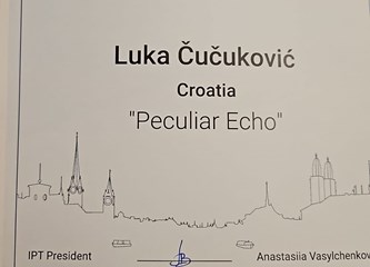 Student fizike Luka Čučković iz Novog Čiča osvojio nagradu za najbolje izlaganje u sklopu Međunarodnog natjecanja održanog u Švicarskoj