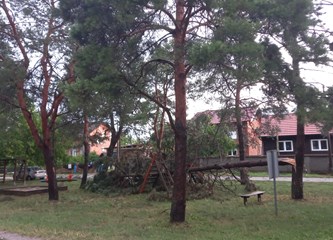 Orkanski vjetar nosio krovove, u Dubrancu srušio drvo na prometnicu: Štete nastale ovim nevremenom mogle bi biti velike