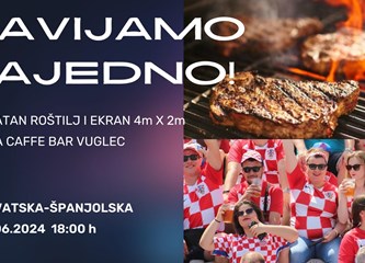 Navijajmo zajedno u Caffe baru Vuglec: Prijenos tekme uz besplatan roštilj!