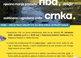 Sve o rijeci Odri i crnki - rijetkoj vrsti ribe koja u njoj obitava doznajte na predavanju u Područnoj knjižnici Galženica