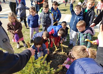 FOTO: Djeca i djelatnici "Lojtrice" zajedno u sadnji stabala