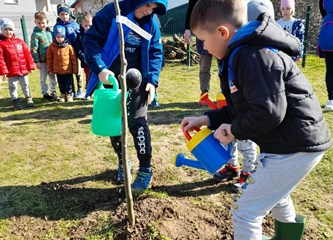 FOTO: Djeca i djelatnici "Lojtrice" zajedno u sadnji stabala