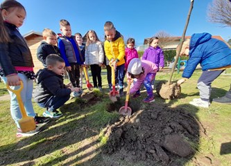 FOTO: Djeca i djelatnici "Lojtrice" zajedno u sadnji stabala