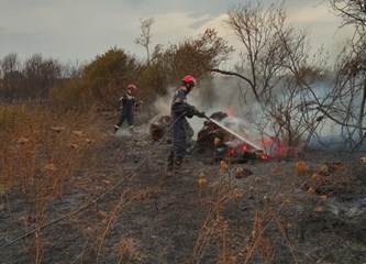 FOTO Vatrogasci imali pune ruke posla u Mraclinu: Gorjela trava i raslinje, intervenirala i JVP
