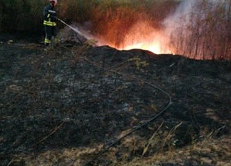 FOTO Vatrogasci imali pune ruke posla u Mraclinu: Gorjela trava i raslinje, intervenirala i JVP