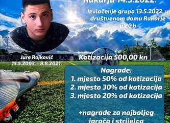 Prvi Memorijalni turnir Jure Rajković u subotu u Rakarju!