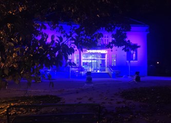 Palčić gore: Zgrada Pučkog učilišta svijetli ljubičasto u znak podrške prijevremeno rođenoj djeci